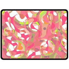 Pink Smoothie  Fleece Blanket (large)  by Valentinaart