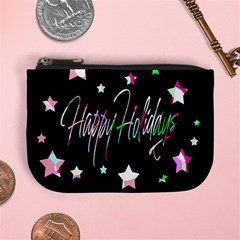 Happy Holidays 5 Mini Coin Purses by Valentinaart