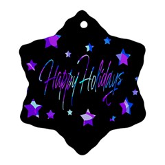 Happy Holidays 6 Ornament (snowflake)  by Valentinaart