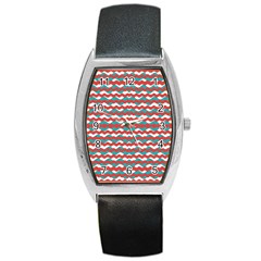 Geometric Waves Barrel Style Metal Watch by dflcprints