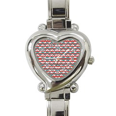 Geometric Waves Heart Italian Charm Watch by dflcprints