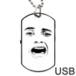 Scared Woman Expression Dog Tag USB Flash (Two Sides)  Front