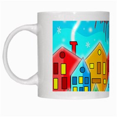 Christmas Magical Landscape  White Mugs by Valentinaart