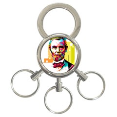 Abraham Lincoln 3-ring Key Chains by bhazkaragriz