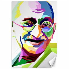 Ghandi Canvas 20  X 30   by bhazkaragriz