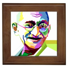 Ghandi Framed Tiles by bhazkaragriz