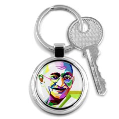 Ghandi Key Chains (round)  by bhazkaragriz