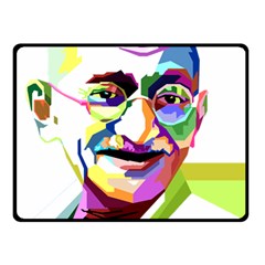 Ghandi Double Sided Fleece Blanket (small)  by bhazkaragriz