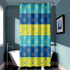 Hexagon And Stripes Pattern Shower Curtain 36  X 72  (stall)  by DanaeStudio