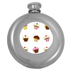 Colorful Cupcakes  Round Hip Flask (5 Oz) by Valentinaart