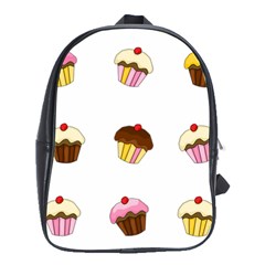 Colorful Cupcakes  School Bags(large)  by Valentinaart