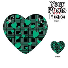 Green Love Playing Cards 54 (heart)  by Valentinaart