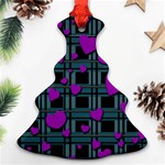 Purple love Christmas Tree Ornament (2 Sides) Back