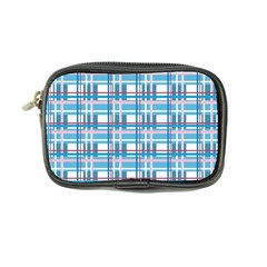 Blue Plaid Pattern Coin Purse by Valentinaart