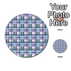 Decorative Plaid Pattern Multi-purpose Cards (round)  by Valentinaart