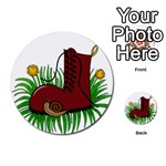 Boot in the grass Multi-purpose Cards (Round)  Front 1