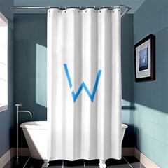 Alan Walker  Logo Shower Curtain 36  X 72  (stall)  by bhazkaragriz