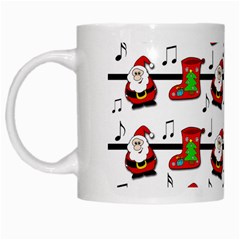 Xmas Song Pattern White Mugs by Valentinaart