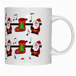 Xmas song pattern White Mugs Right