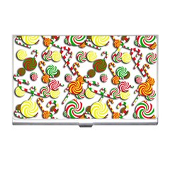 Xmas Candy Pattern Business Card Holders by Valentinaart