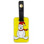 Polar bear - yellow Luggage Tags (One Side)  Front