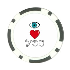 I Love You Poker Chip Card Guards (10 Pack)  by Valentinaart