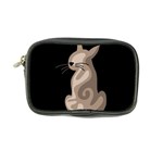 Brown abstract cat Coin Purse Front