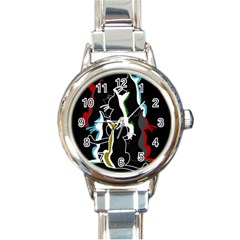 Street Cats Round Italian Charm Watch by Valentinaart