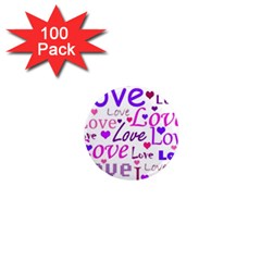 Love Pattern 1  Mini Magnets (100 Pack)  by Valentinaart