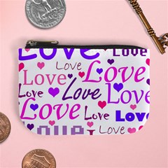 Love Pattern Mini Coin Purses by Valentinaart