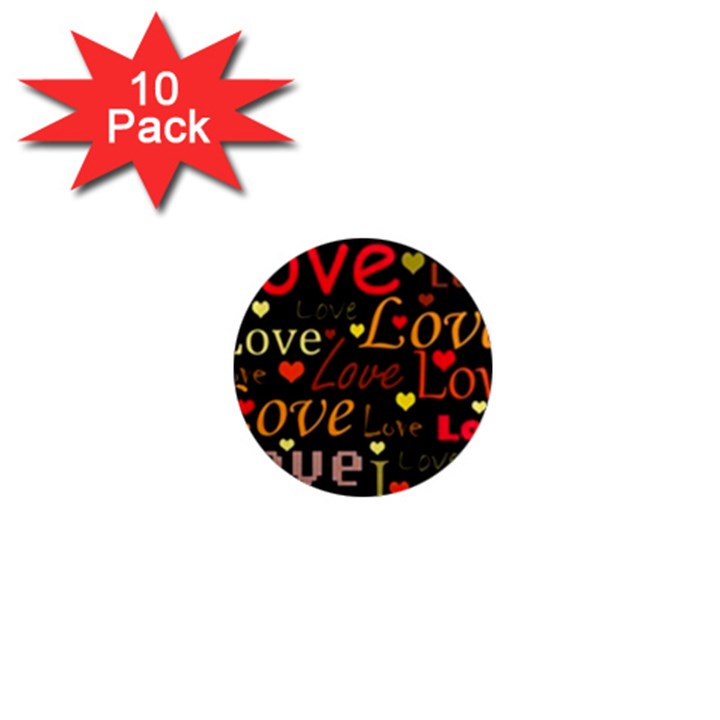 Love pattern 3 1  Mini Magnet (10 pack) 