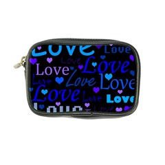 Blue Love Pattern Coin Purse by Valentinaart