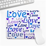 Blue and purple love pattern Large Mousepads Front