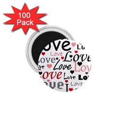 Love Pattern - Red 1 75  Magnets (100 Pack)  by Valentinaart