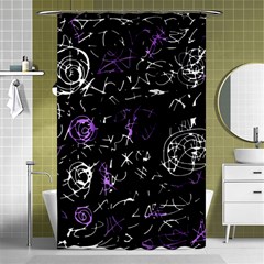 Abstract Mind - Purple Shower Curtain 48  X 72  (small)  by Valentinaart