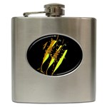 Yellow fish Hip Flask (6 oz) Front