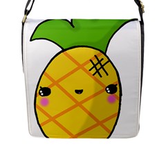 Kawaii Pineapple Flap Messenger Bag (l)  by CuteKawaii1982