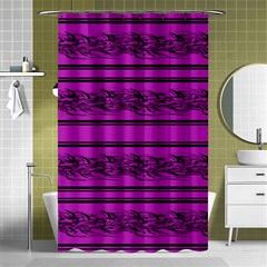 Magenta Barbwire Shower Curtain 48  X 72  (small)  by Valentinaart