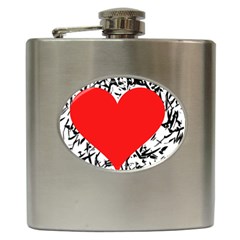 Red Valentine 2 Hip Flask (6 Oz) by Valentinaart