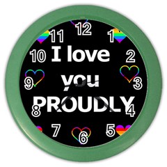 Proudly Love Color Wall Clocks by Valentinaart