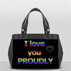 I Love You Proudly Office Handbags by Valentinaart