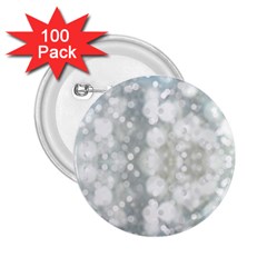 Light Circles, Blue Gray White Colors 2 25  Buttons (100 Pack)  by picsaspassion