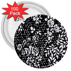 Flower 3  Buttons (100 Pack)  by Brittlevirginclothing