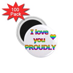 I Love You Proudly 2 1 75  Magnets (100 Pack)  by Valentinaart