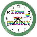 I love you proudly 2 Color Wall Clocks Front