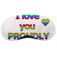 I Love You Proudly 2 Sleeping Masks by Valentinaart