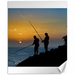 Two Men Fishing At Shore Canvas 16  x 20   15.75 x19.29  Canvas - 1