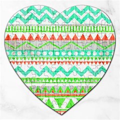 Cute Bohemian  Jigsaw Puzzle (heart) by Brittlevirginclothing