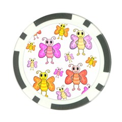 Cute Butterflies Pattern Poker Chip Card Guards (10 Pack)  by Valentinaart