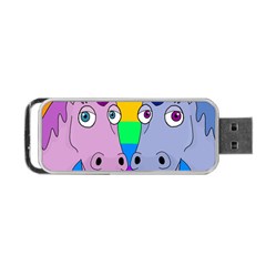 Unicorn Love Portable Usb Flash (one Side) by Valentinaart